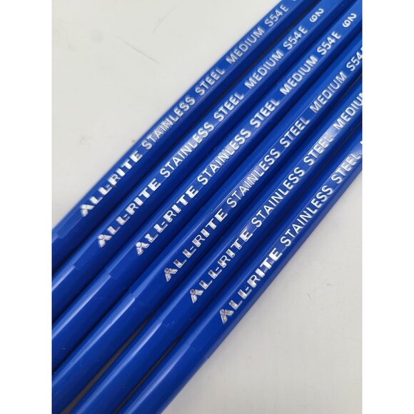 ALL-RITE Stainless Steel Medium Point S54E Ball Pens VTG Lot of 6 Collectible - Picture 3 of 8